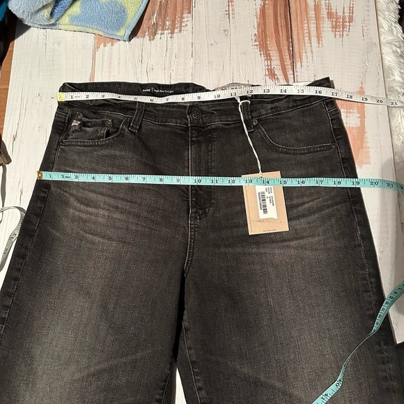 AG Adriano Goldschmied Saige High Rise Straight Jeans 10 Years Boundary - Picture 14 of 15
